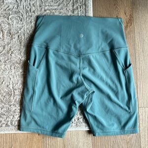 align shorts tidewater teal 8”